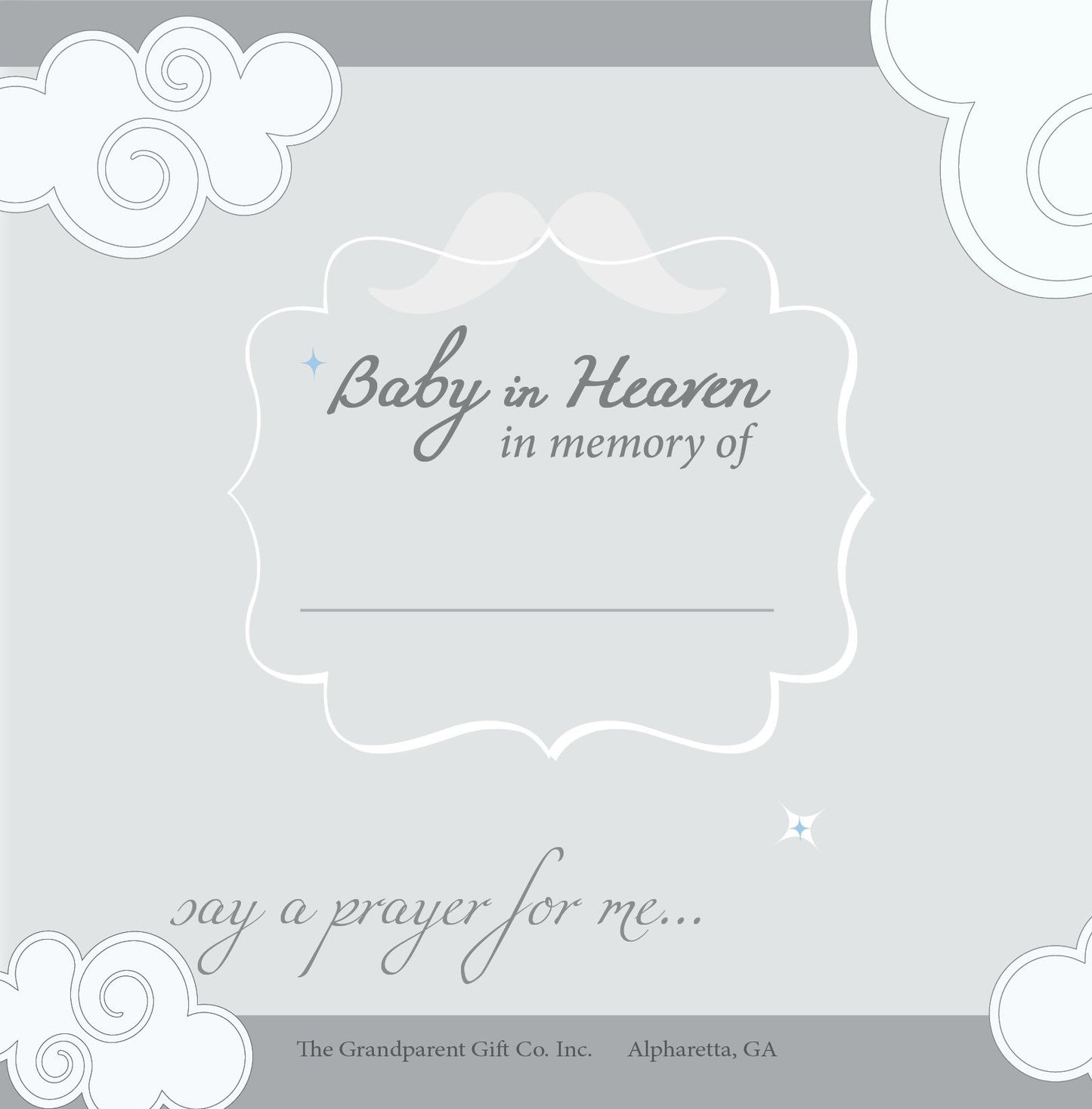 The Grandparent Gift Baby Heaven Infant Loss Or Miscarriage Gift, Hanging Ornament Or Sitting Mini Photo Frame With Sentiment