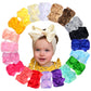 chiduerm 20 Pcs Baby Girls Headband With 6 inches Hair Bow, Soft Nylon Hairbands Cute Big Bow Super Elastic Headband For Baby Gi