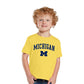 Ugp Campus Apparel Ts03 - Michigan Wolverines Arch Logo Toddler T Shirt - 5/6T - Yellow