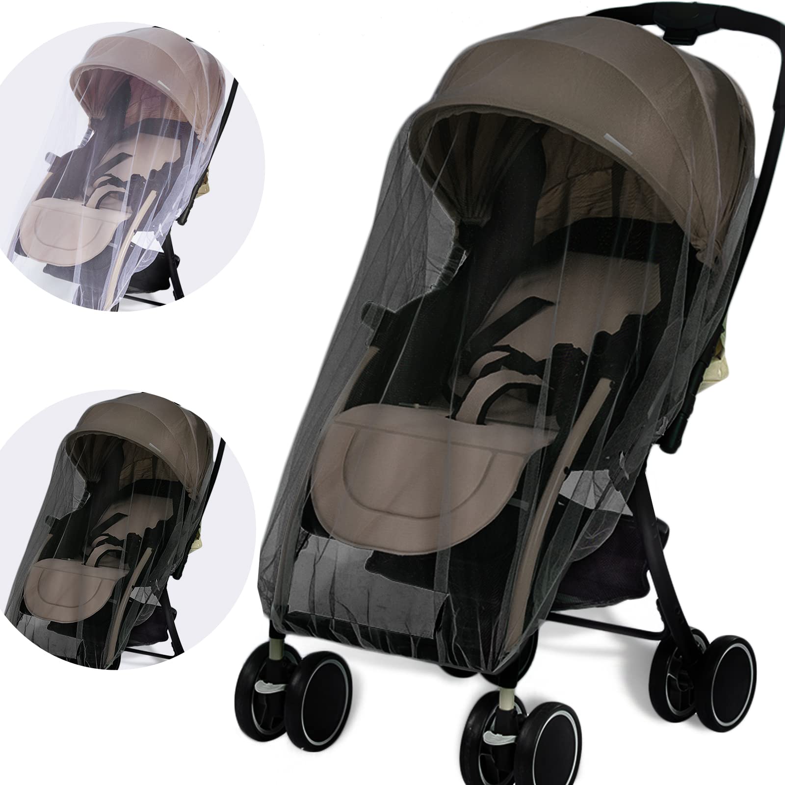 Mosquito Net For Stroller - Protective 2Packs Perfect Bug Net For Strollers, Bassinets, Cradles, Playards,Pack N Plays And Porta