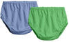 City Threads 2-Pack Little Girls' And Little Boys'' Unisex Diaper Covers Bloomers Soft Cotton, Denim Blue/Elf, 3T
