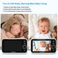 Hellobaby Hb6550 5' Baby Monitor 4 Cameras No Wifi, 26-Hour Battery, Pan-Tilt-Zoom, 1000Ft Range Video Audio Baby Monitor, Eco,