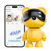 3K-Cute Bear-Pet Robot-Wireless Security-Camera for Indoor-Home Use,2.4G/5G WiFi Smart Monitoring Baby Tracking With Phone App C