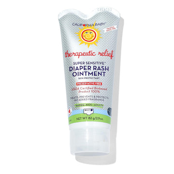 California Baby Super Sensitive Diaper Rash Cream | 100% Bio-Based | Zinc Oxide Ointment | Unscented Diaper Cream | Cloth Diaper