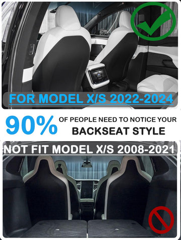 Evmods Upgrade 2024 For Tesla Model Y/3/S/X Accessories Back Seat Cover Seatback Protector For Kids Kick Protector Mats Waterpro