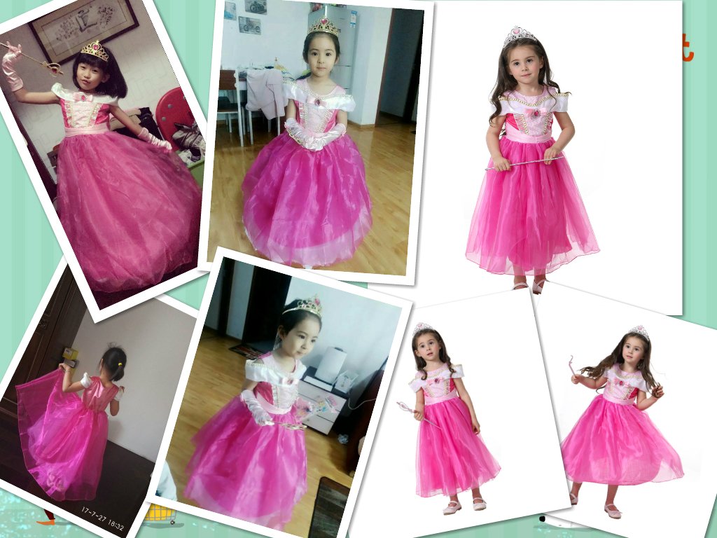 Princess Costume Girls Birthday Party Dress Up With Accessories 8-10 Years (Style2 140Cm)