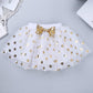 CM C&M WODRO Toddler Kids Baby Girls Birthday Princess Outfits Vest Sleeveless Tank Top Dot Mesh Tutu Skirt 2PCS Summer Skirt Se
