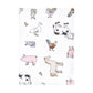 Hudson Baby Unisex Baby Flannel Burp Cloth 12Pk, Farm World, One Size