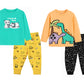 Lush Plush Baby Boys And Girls Full Sleeves Cotton TShirt And Pajama Pants Set (612 Months) (68)