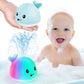 2023 Upgraded Baby Bath Toys Gifts, 1500mAh Rechargeable Bath Toy with Double Layer Waterproof, Light Up Whale Spray Water Batht