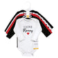 Hudson Baby Unisex Baby Cotton Long-Sleeve Bodysuits, Girl Mommy Red Black, 9-12 Months