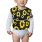 Qwalnely Sunflower Baby Stuff Baby Bibs 2Packs For 6-24 Months Waterproof Washable Fabric (Sunflower)
