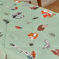 Beeweed 4 Pieces Woodland Animal Toddler Bedding Set Boys Girls, 2 Sides Design Fox Bed In A Bag Comforter Set, Includes 1 Comfo