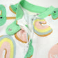 Honestbaby Baby Celebration Sleep & Play Footed One-Piece Pajama Sleeper 100% Organic Cotton, Shamrock Sweetness