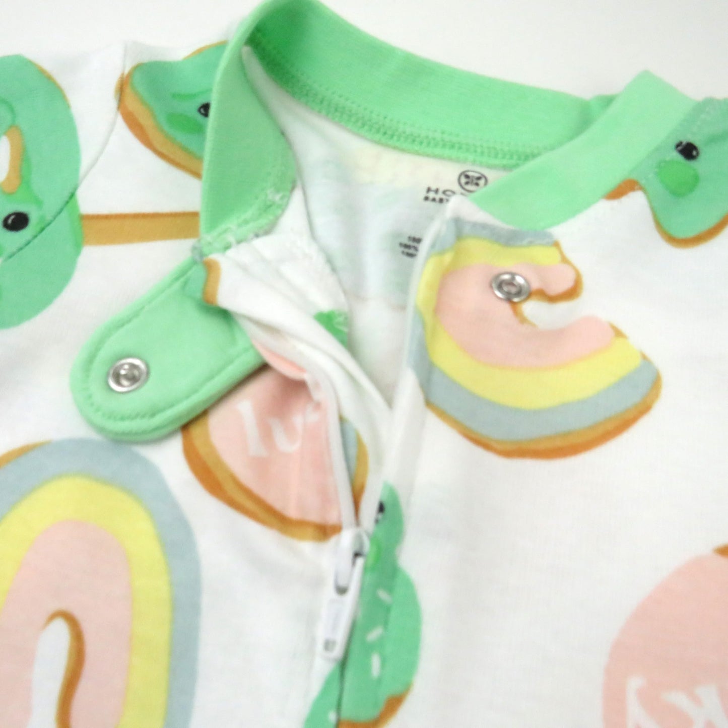 Honestbaby Baby Celebration Sleep & Play Footed One-Piece Pajama Sleeper 100% Organic Cotton, Shamrock Sweetness