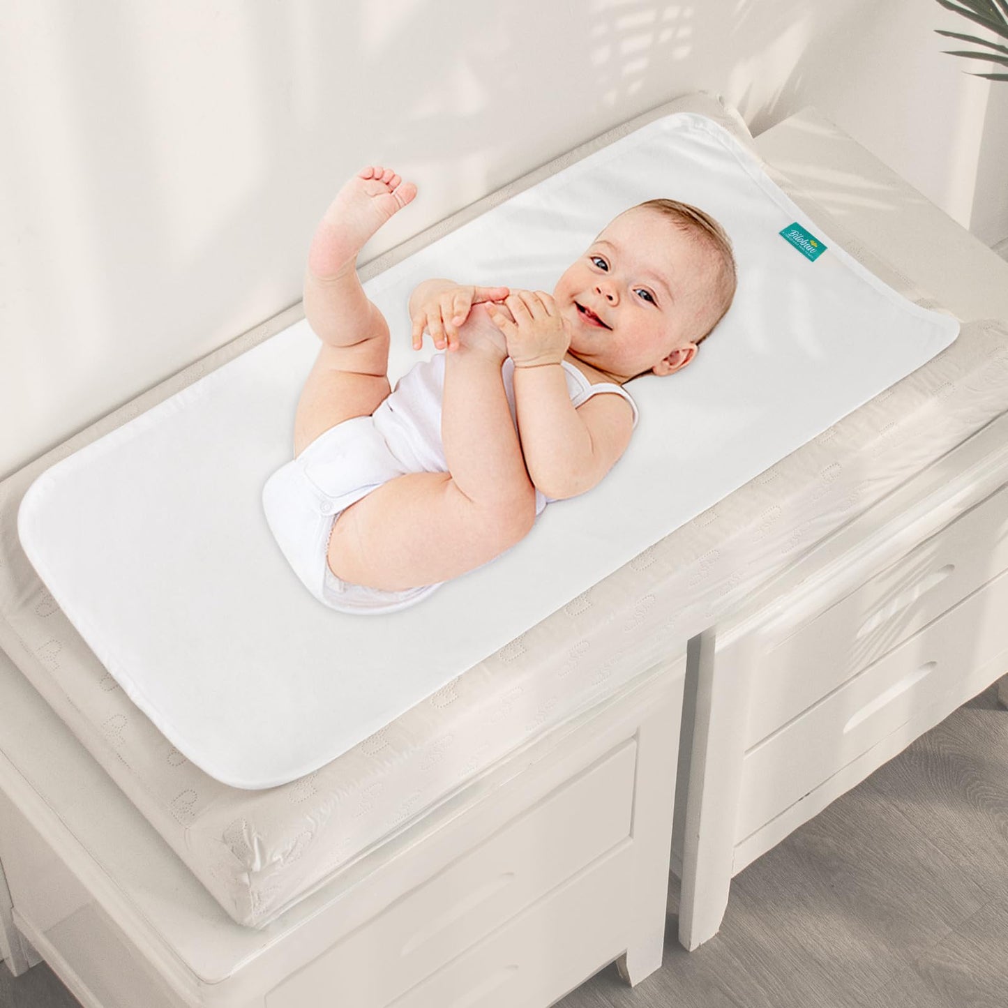 Changing Pad Liner 5 Count Waterproof Baby Diaper Changing Pad Cover 28' X 15' Larger Cotton Flannel Absorbent & Skin-Friendly