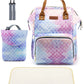 LIMHOO 4 in 1 Diaper Bag Backpack Set for Baby Girls Mom Large Capacity Waterproof Baby Care Bag Multi-Function Nappy Bag (Merma