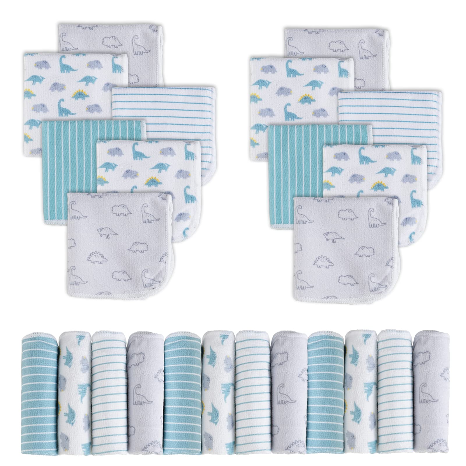 Viviland Baby Washcloths, 24Pack Baby Wash Cloths For Newborn, Baby Towels And I