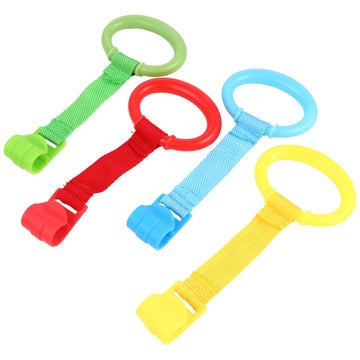 Toyandona Baby Rings 4Pcs Baby Infant Learning Stand Pull Rings Crib Pull Rings Hand Rings For Baby Standing Assistant Hanging B