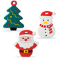 3Pcs Christmas Silicone Teething Toys for Babies - First Christmas Soothe Chew Teether for Infants, Soft Snowman Design for Todd
