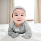 Burt'S Bees Baby 'Baby-Boys' Matelasse Organic Kimono One Piece Jumpsuit And Toddler Footie, Heather Grey/White 2-Pk, 3-6 Months