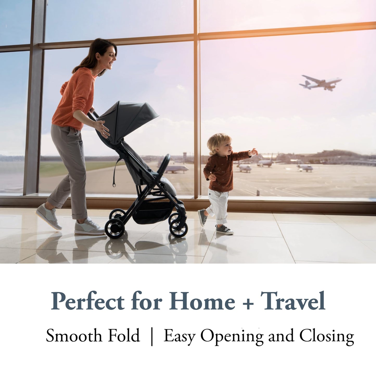 Inglesina Quid Stroller - Elephant Gray - Ultra Compact Lightweight Travel Stroller, Babies And Toddlers, Airplane Overhead, Fol