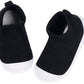 Baby Shoes Girls Boys Toddler Socks Breathable Baby Slippers Infant First Walking Sneaker Non Slip Soft Rubber Sole,Black-2
