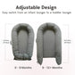 Coocoobaby Deluxe Infant Lounger, Baby Nest Cover For Baby Girls & Boys, Newborn Essentials For Baby 0-12 Months, 100% Cotton, P