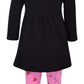 Unique Baby Girls Valentines Day Love Letters Toddler Outfit Legging Set (8 Years, Black)