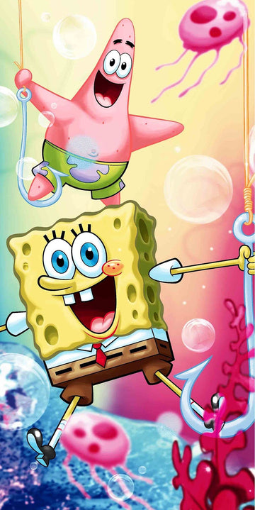 Jerry Fabrics Sponge Bob Squarepants Bath Towel 70 X 140 Cm Friends 012'