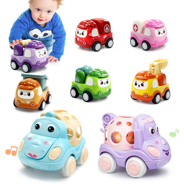 ZHENDUO BLASTER 8 Pack Mini Toy Cars for Toddlers 1-3 Pull Back Cars for Toddlers 1 2 3 4 Year Old Truck Toys Friction Powered C