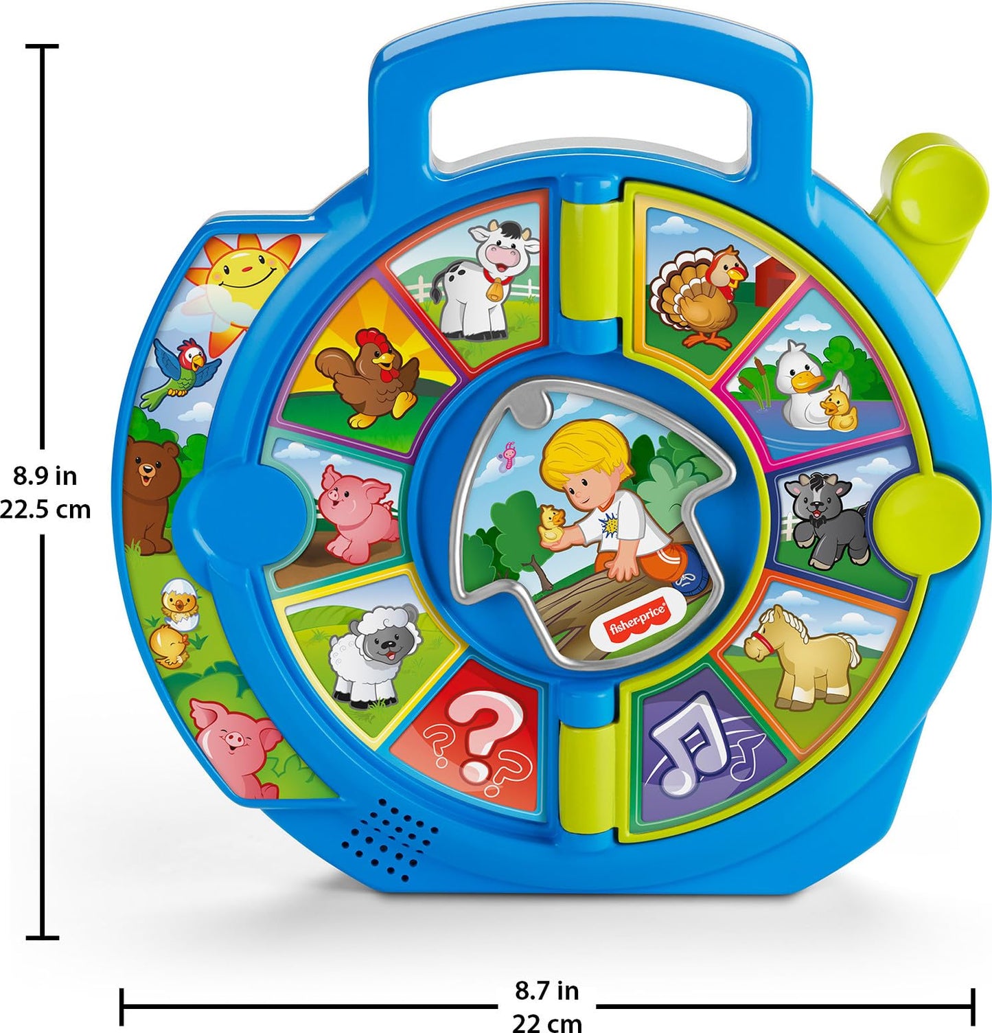 Fisher-Price Little People Toddler Learning Toy World of Animals See N Say with Music and Sounds for Ages 18+ Months