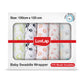 Luvlap 100% Cotton Muslin Baby Swaddle Set, Baby Towel, Size120Cm X 100Cm (47X39), Animals & Floral Printed On White, 018 Mo