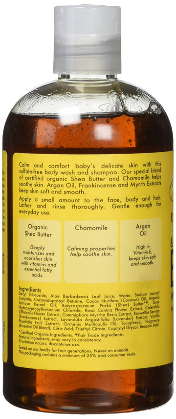 Shea Moisture Raw Shea Chamomile & Argan Oil Baby Body Wash, 13 Ounce
