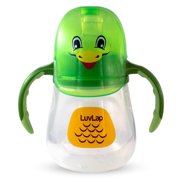 LuvLap Clever Frog Spout Sipper for Infant/Toddler/Kids, 210ml, AntiSpill Sippy Cup with Soft Silicone Spout BPA Free, 1 Year+ 