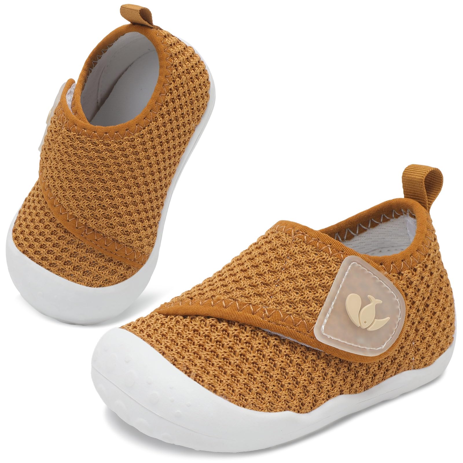 FEETCITY Baby Shoes Girls Boys Infant Walking Shoes Barefoot Baby Sneakers Lightweight Newborn Crib Shoe