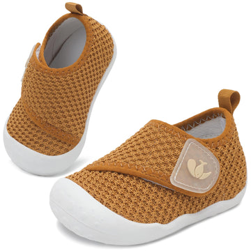 FEETCITY Baby Shoes Girls Boys Infant Walking Shoes Barefoot Baby Sneakers Lightweight Newborn Crib Shoe