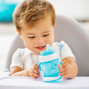 Munchkin Gentle Transition Sippy Trainer Cup, 4 Ounce, 2 Pack, Blue