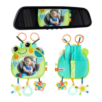 Jollybaby Car Seat Crib Stroller Play Gym Hanging Toy for Baby 0-3-6-12 Months, Tummy Time Mirror Toys Gifts for Newborn Infants