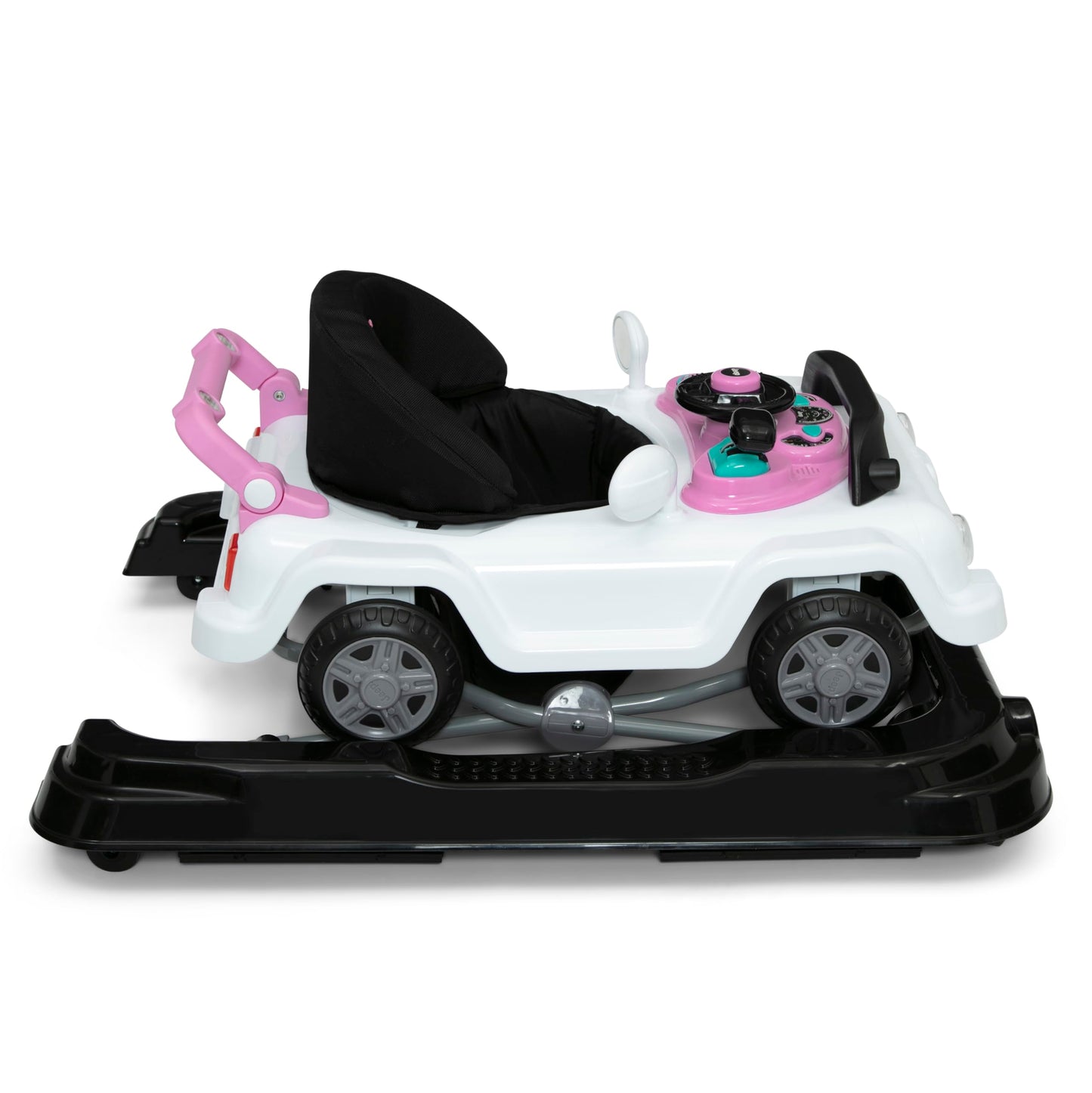 Jeep Classic Wrangler 3-in-1 Grow with Me Activity Walker - Features Music, Lights, Removable Play Tray, Push Walker Mode, Conve