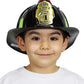 Aeromax Fire Fighter Black Helmet W/Lights & Siren Costume Hat Child