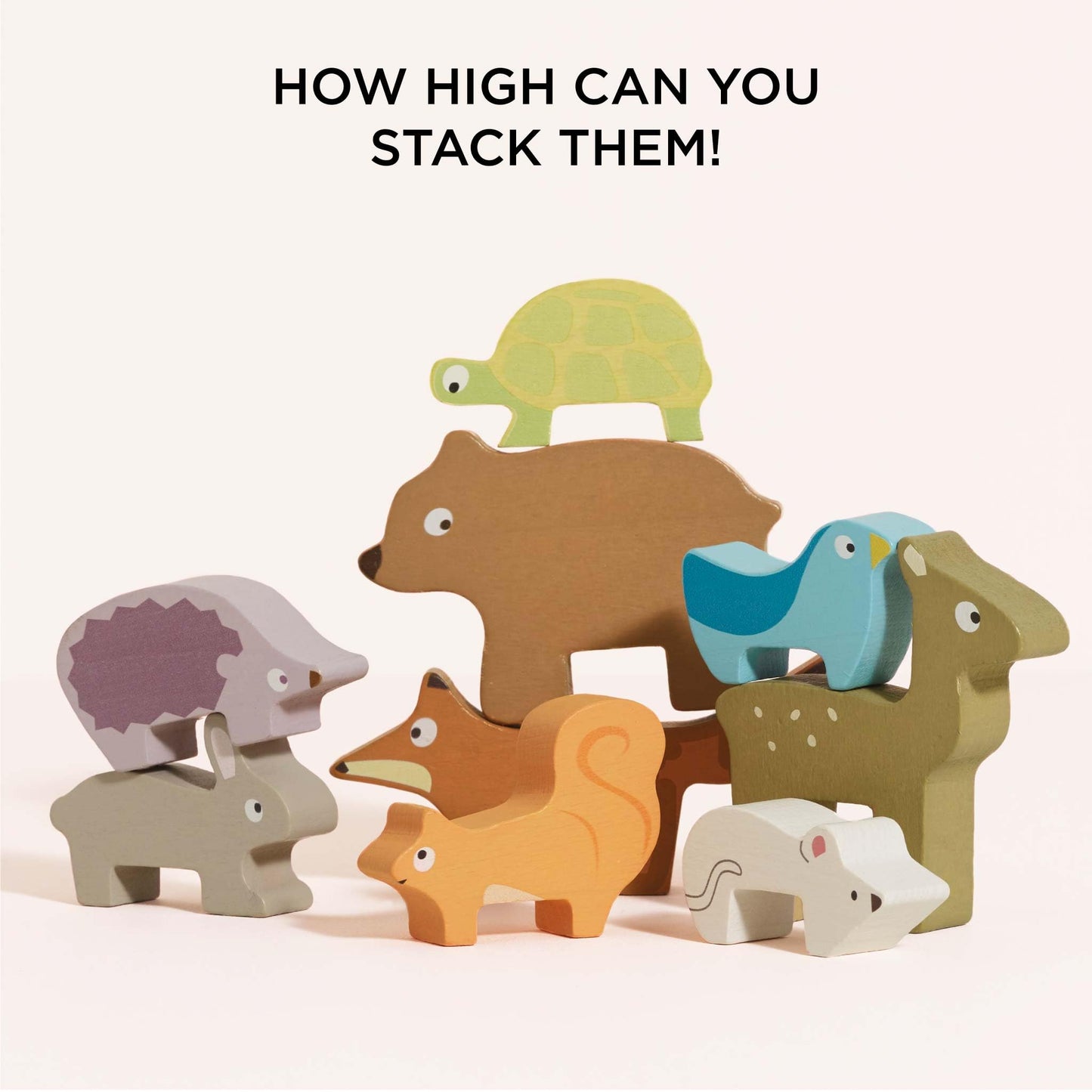 Le Toy Van - Wooden Petilou Forest Stacker Puzzle & Bag Educational Balancing Activities Toy | Great Gift for Kids and Toddlers
