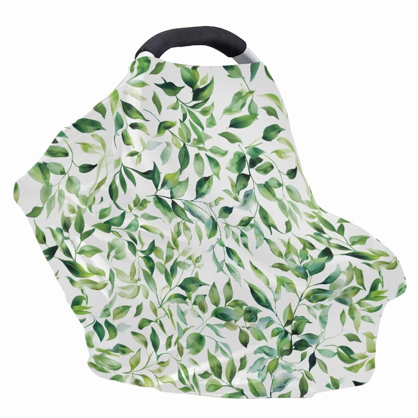 LedBack Green Leaf Stretchy Car Seat Cover for Babies,Nursing Cover Breastfeeding Cover,Soft Breathable Baby Carseat Canopy Nurs