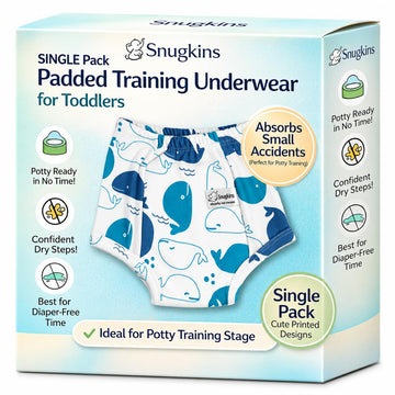 Snugkins Snug Potty Training PullUp Pants | Washable & Reusable | Fits (34 Years, Pack Of 1 Whale)