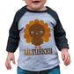7 Ate 9 Apparel Baby Boy'S Little Turkey Thanksgiving 2T Grey Raglan