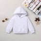 Happy Town Toddler Fall Outfits For Girl Boy Long Sleeve Hoodie Top And Long Sweatpants Set Toddler Sweatsuit (Solid Color-White