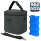 Mancro Breastmilk Cooler Bag with Ice Pack, Insulated Bottle Bag for 6 Baby Bottles (Up to 9 Ounce) with Shoulder Strap for Nurs
