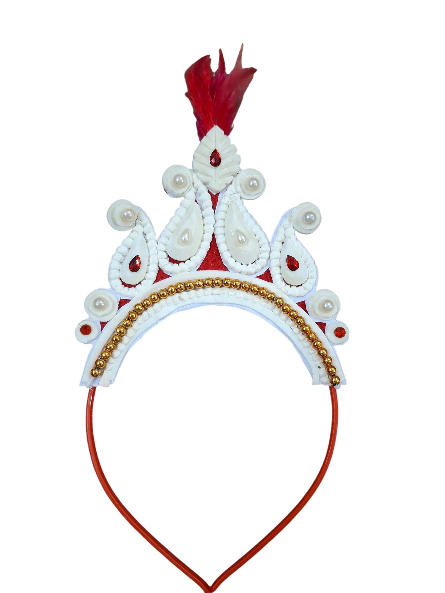 Bengcraft Baby Solar Mukut With Hair Band For Baby Boy And Girl Rice Ceremony Annaprashan | Traditional Bengali Crown Headband W