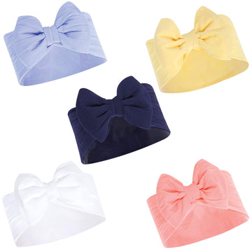 Hudson Baby Unisex Cotton And Synthetic Headbands, Blue Yellow, 0-24 Months