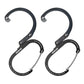 Gear Aid Heroclip Carabiner Clip And Hook (Small) For Purse, Stroller, And Backpack, Stealth Black, 2 Pack